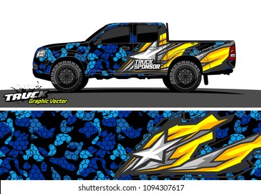 truck wrap design vector. abstract background for vehicle vinyl branding