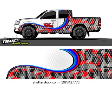 truck wrap design vector. abstract background for vehicle vinyl branding
