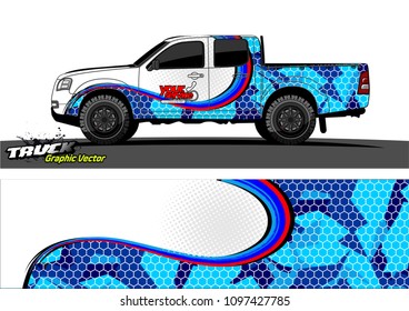 truck wrap design vector. abstract background for vehicle vinyl branding