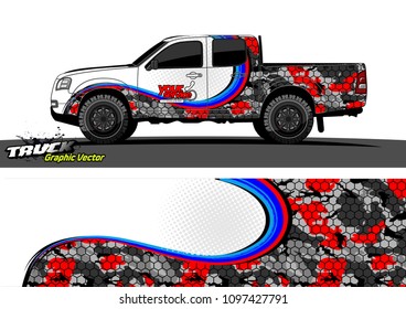 truck wrap design vector. abstract background for vehicle vinyl branding