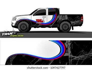 truck wrap design vector. abstract background for vehicle vinyl branding