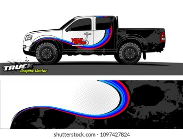truck wrap design vector. abstract background for vehicle vinyl branding