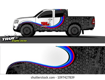 truck wrap design vector. abstract background for vehicle vinyl branding