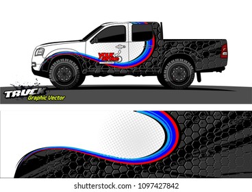 truck wrap design vector. abstract background for vehicle vinyl branding