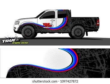 truck wrap design vector. abstract background for vehicle vinyl branding