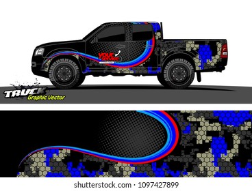 truck wrap design vector. abstract background for vehicle vinyl branding