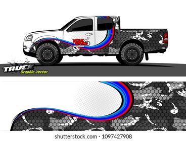 truck wrap design vector. abstract background for vehicle vinyl branding