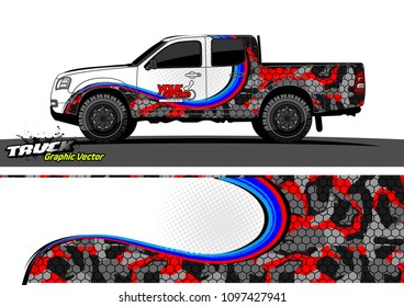 truck wrap design vector. abstract background for vehicle vinyl branding