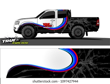 truck wrap design vector. abstract background for vehicle vinyl branding