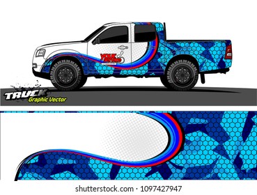 truck wrap design vector. abstract background for vehicle vinyl branding