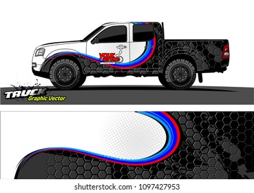 truck wrap design vector. abstract background for vehicle vinyl branding