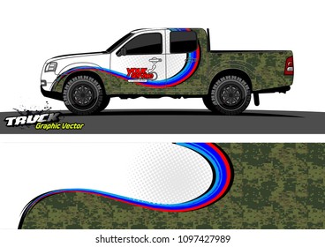 truck wrap design vector. abstract background for vehicle vinyl branding