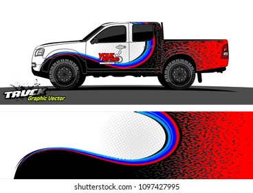 truck wrap design vector. abstract background for vehicle vinyl branding