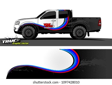 truck wrap design vector. abstract background for vehicle vinyl branding