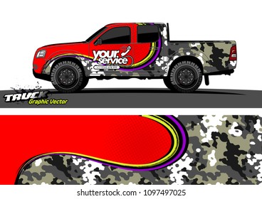 truck wrap design vector. abstract background for vehicle vinyl branding