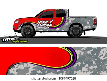 truck wrap design vector. abstract background for vehicle vinyl branding