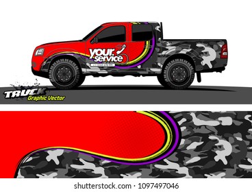 truck wrap design vector. abstract background for vehicle vinyl branding