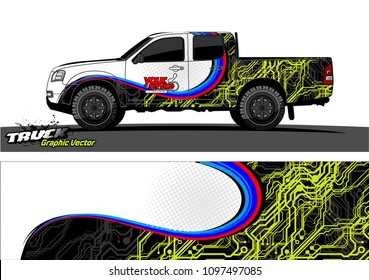 truck wrap design vector. abstract background for vehicle vinyl branding