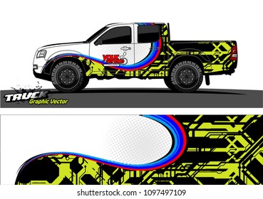 truck wrap design vector. abstract background for vehicle vinyl branding
