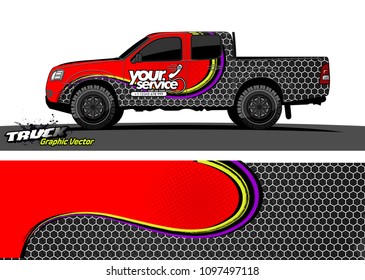 truck wrap design vector. abstract background for vehicle vinyl branding