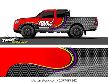 truck wrap design vector. abstract background for vehicle vinyl branding