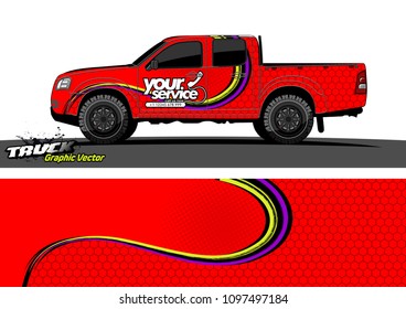 truck wrap design vector. abstract background for vehicle vinyl branding