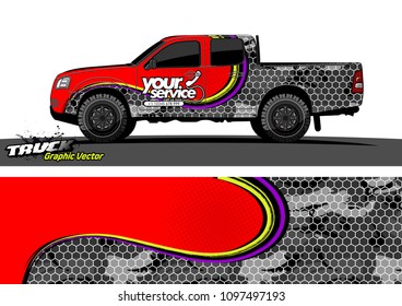 truck wrap design vector. abstract background for vehicle vinyl branding