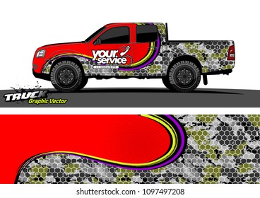 truck wrap design vector. abstract background for vehicle vinyl branding
