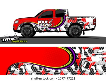 truck wrap design vector. abstract background for vehicle vinyl branding