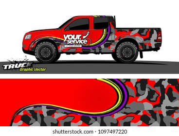 truck wrap design vector. abstract background for vehicle vinyl branding