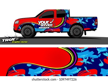truck wrap design vector. abstract background for vehicle vinyl branding