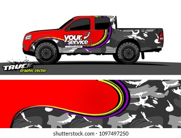 truck wrap design vector. abstract background for vehicle vinyl branding