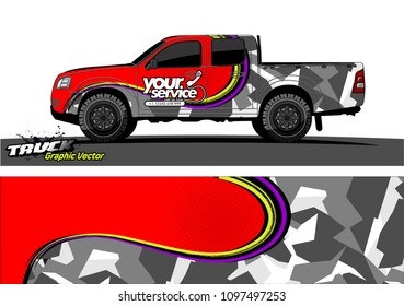 truck wrap design vector. abstract background for vehicle vinyl branding