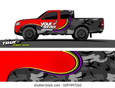 truck wrap design vector. abstract background for vehicle vinyl branding