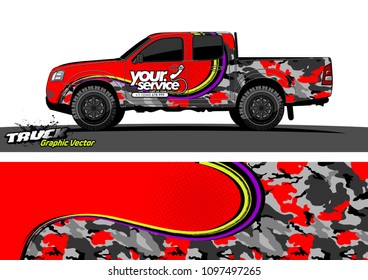 truck wrap design vector. abstract background for vehicle vinyl branding