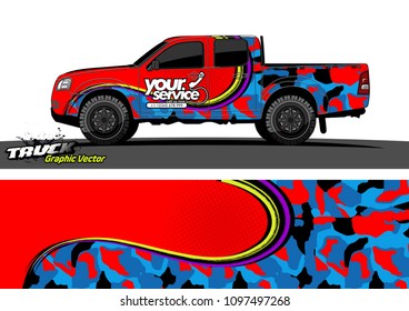 truck wrap design vector. abstract background for vehicle vinyl branding