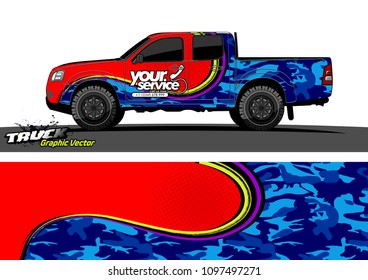truck wrap design vector. abstract background for vehicle vinyl branding