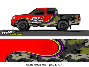 truck wrap design vector. abstract background for vehicle vinyl branding
