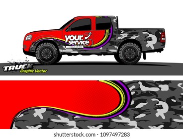 truck wrap design vector. abstract background for vehicle vinyl branding