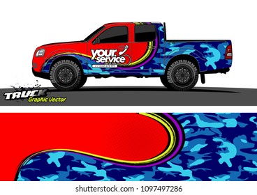 truck wrap design vector. abstract background for vehicle vinyl branding