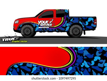 truck wrap design vector. abstract background for vehicle vinyl branding