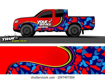 truck wrap design vector. abstract background for vehicle vinyl branding