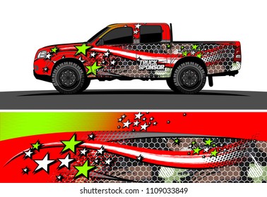 truck wrap design vector. abstract background for vehicle vinyl branding