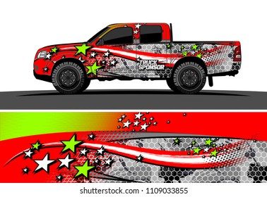 truck wrap design vector. abstract background for vehicle vinyl branding