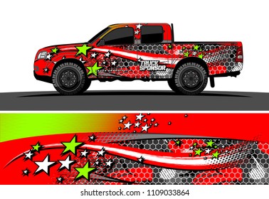 truck wrap design vector. abstract background for vehicle vinyl branding