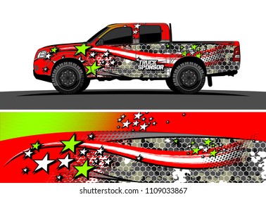 truck wrap design vector. abstract background for vehicle vinyl branding