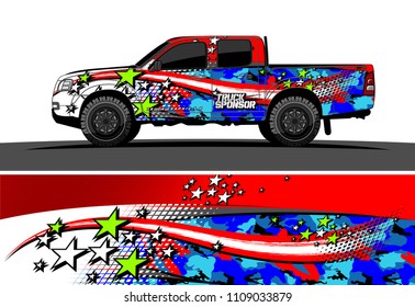 truck wrap design vector. abstract background for vehicle vinyl branding