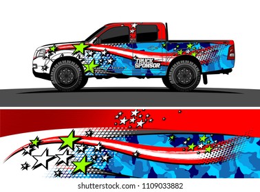 truck wrap design vector. abstract background for vehicle vinyl branding