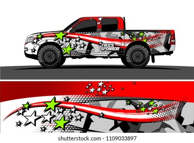 truck wrap design vector. abstract background for vehicle vinyl branding