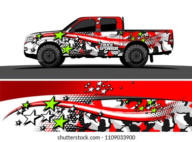 truck wrap design vector. abstract background for vehicle vinyl branding